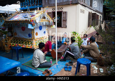 Nozze in Muang Ngoy, Laos Foto Stock