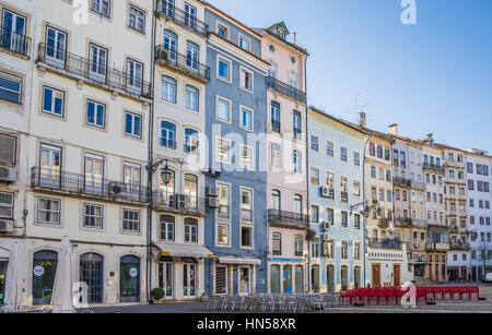 Praca Comercio nel centro storico di Coimbra, Portogallo Foto Stock