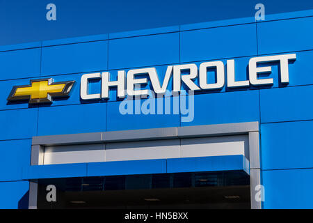 Indianapolis - Circa Febbraio 2017: Chevrolet Concessionaria Automobilistica. Chevrolet è una divisione della General Motors II Foto Stock