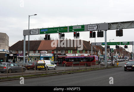 A45 Coventry Road, Sheldon, Birmingham, Regno Unito Foto Stock