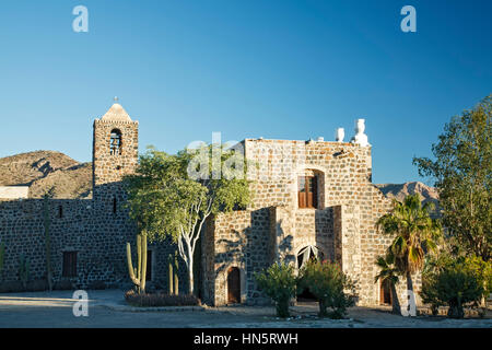 Santa Rosalia de Mulege missione (ca. 1770), Mulege, Baja California Sur, Messico Foto Stock