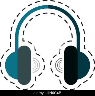 Dispositivo cuffie vr gadge la linea di taglio Illustrazione Vettoriale