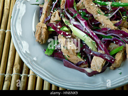 Moo shu piatto di maiale del nord cinese. American cucina cinese Foto Stock