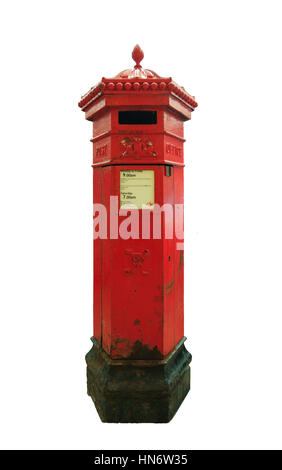 Uno del Vittoriano red letter box disegnato da John Penfold nel 1866 Foto Stock
