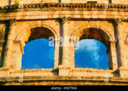 Colosseo a Roma Foto Stock