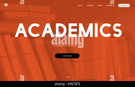 Apprendimento a distanza in linea interfaccia della pagina web Foto Stock