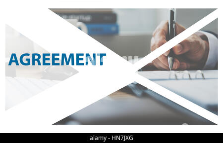 Contratto accordo equo interfaccia della pagina web Foto Stock