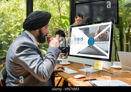 Contratto accordo equo interfaccia della pagina web Foto Stock