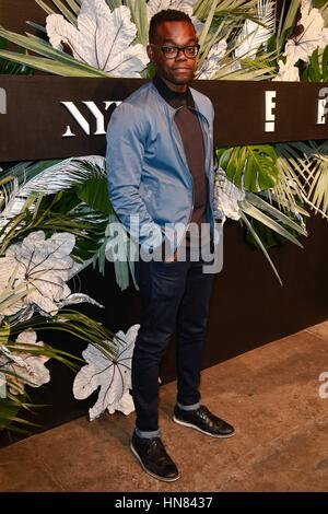 William Jackson Harper all'arrivo E!, Elle e IMG la settimana della moda di New York inizio evento, 40 Bethune Street, New York, NY Febbraio 8, 2017. Foto di: Jason Mendez/Everett Collection Foto Stock