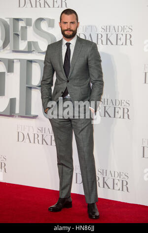 Londra, Regno Unito. Il 9 febbraio, 2017. Jamie Dornan assiste la premiere di una cinquantina di tonalità più scura Odeon Leicester Square, Londra. Credito: Alan D Ovest/Alamy Live News Foto Stock