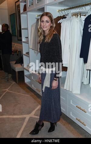 New York, NY, STATI UNITI D'AMERICA. Il 9 febbraio, 2017. Repubblica delle banane stile globale Ambasciatore Olivia Palermo celebra il lancio del suo pop-up per il marchio alla Settimana della Moda di New York a Banana Republic SoHo il 9 febbraio 2017 nella città di New York. Foto Stock
