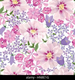 Floral seamless pattern. fiore. sfondo floreale texture seamless con fiori. Illustrazione Vettoriale