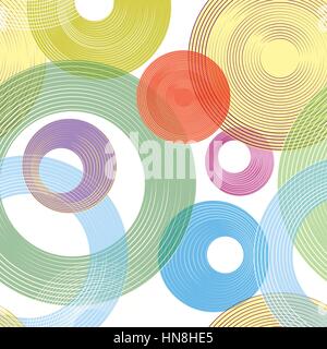 Geometrica abastract seamless pattern. bolla sfondo ornamentale. cerchi. Illustrazione Vettoriale