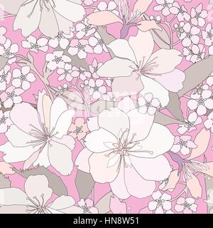 Floral background senza giunture. floirish pattern. Illustrazione Vettoriale