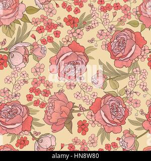 Floral background senza giunture. floirish pattern. Illustrazione Vettoriale