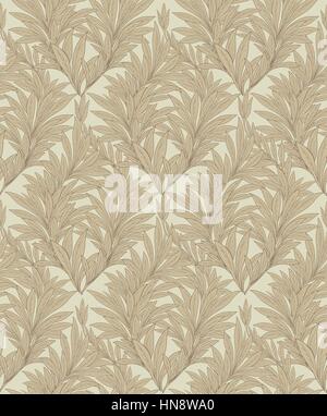 Floral background senza giunture. decorativi pattern floirish. foglie ornamento texture di Damasco. Illustrazione Vettoriale