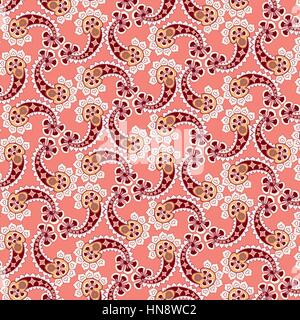 Abstract floral seamless pattern. asiatici orientali lightning ornamento. fiori colorati in background Illustrazione Vettoriale