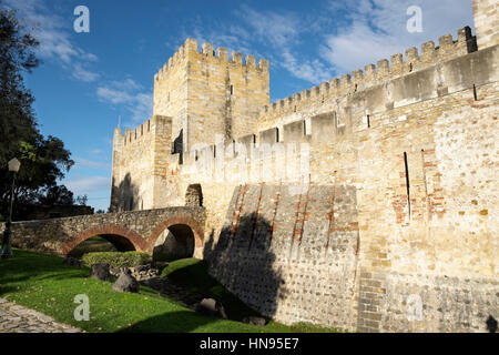 Ingresso al Castelo de Sao Jorge, Lisbona, Portogallo Foto Stock