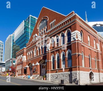 Auditorium Ryman, precedentemente noto come il Grand Ole Opry House da 1943-1974, Nashville, Tennessee, Stati Uniti d'America Foto Stock