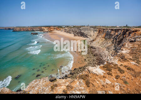 Il Portogallo, Algarve, Sagres, Praia do Tonel, Tonel spiaggia vicino a Sagres Foto Stock