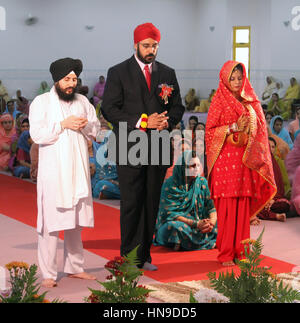 La religione sikh Nozze in Malesia Foto Stock