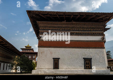 Tashichho Dzong, Thimphu Bhutan - la più rispettosa Dzong in Thimphu Foto Stock