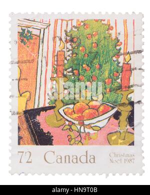 CANADA - circa 1987: un timbro stampato in mostra Mistlet Foto Stock