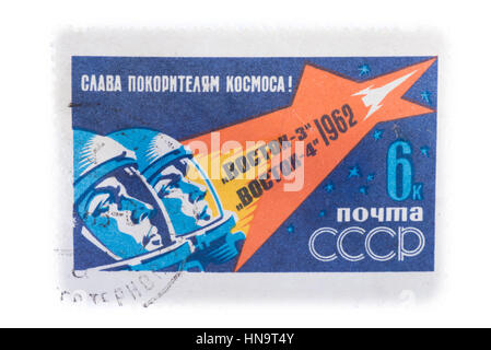 RUSSIA - 1962 CIRCA: un timbro stampato in URSS, dedicato a fligh Foto Stock