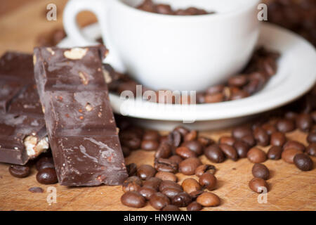 Il caffè e il cioccolato Foto Stock
