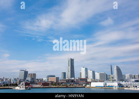 Minato Mirai 21, città di Yokohama, nella prefettura di Kanagawa, Giappone Foto Stock