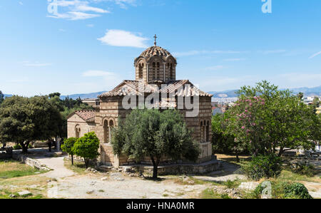 Bizantina chiesa Greco Ortodossa, Antica Agora, Atene, Grecia Foto Stock