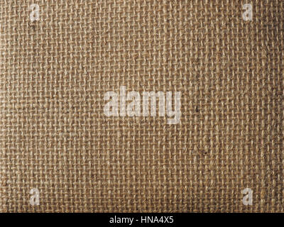 Tela marrone hessian texture utili come uno sfondo Foto Stock