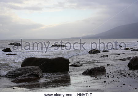 Gonfiore al mare al largo della costa della contea di Kerry vicino all'Isola di Blasket Foto Stock