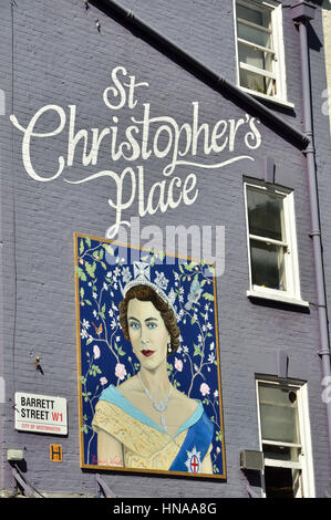 Barrett Street W1, St Christopher's Place, Marylebone, London, Regno Unito. Foto Stock