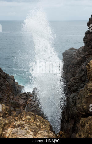 Hummanaya blowhole, Kudawela, Sri Lanka Foto Stock