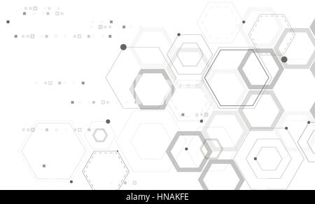 Absract la scienza e la tecnologia dello sfondo. Illustrazione Vettoriale