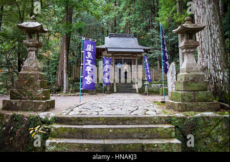 Pellegrini in Takijiri-oji,Kumano Kodo, Nakahechi route, Tanabe, Wakayama, Kinki, Giappone Foto Stock