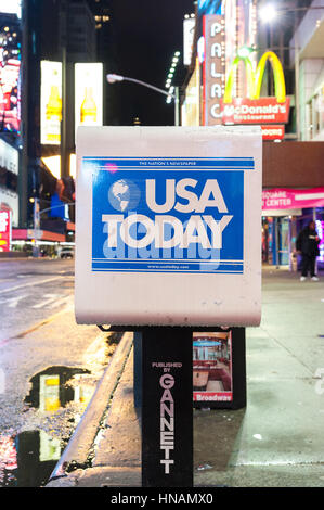 Usa Today street box in union square Foto Stock