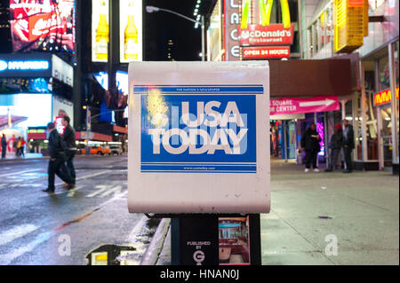 Usa Today street box in union square Foto Stock