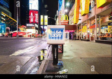 Usa Today street box in union square Foto Stock