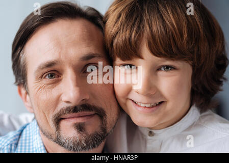 Ritratto di padre e figlio insieme Foto Stock