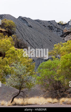 Amianto dump del recupero, Witenoom, Pilbara, Western Australia. Foto Stock