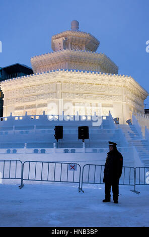 Sapporo Snow Festival,protezione,snow sculpture,Parco Odori, Sapporo, Hokkaido, Giappone Foto Stock