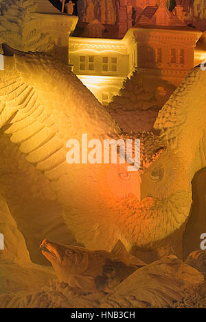 Sapporo Snow Festival, neve scultura,Parco Odori,Sapporo, Hokkaido, Giappone Foto Stock