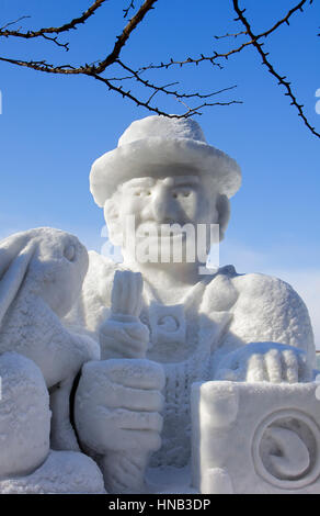 Sapporo Snow Festival,sculture di neve,Parco Odori, Sapporo, Hokkaido, Giappone Foto Stock