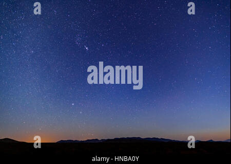 Le stelle nel cielo notturno, Arizona USA deserto Foto Stock