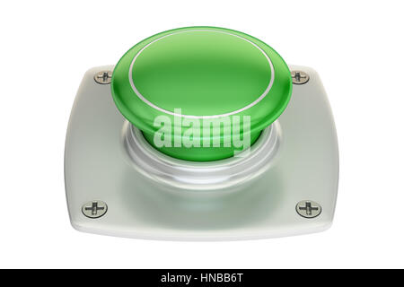 Verde bianco pulsante, 3D rendering isolati su sfondo bianco Foto Stock