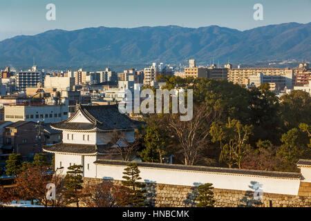 Skyline, il castello di Nijo,UNESCO - Sito Patrimonio dell'umanità,Kyoto, Giappone. Foto Stock