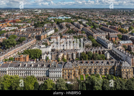 Vista aerea di Liverpool, Merseyside, Regno Unito Foto Stock