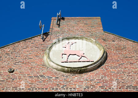 Feste di addio al celibato roundel linea sulla linea Stag edificio, North Shields, England, Regno Unito Foto Stock